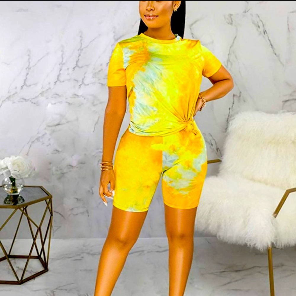 Summer Tie Dye Set (yellow)